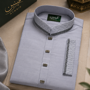 Platinum Grey Designer Panjabi
