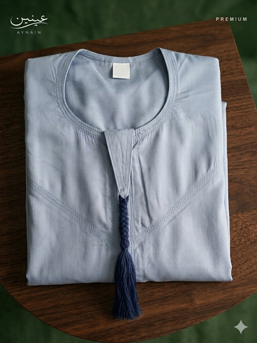Premium Kids Omani Jubba (Sky Blue) - Image 3